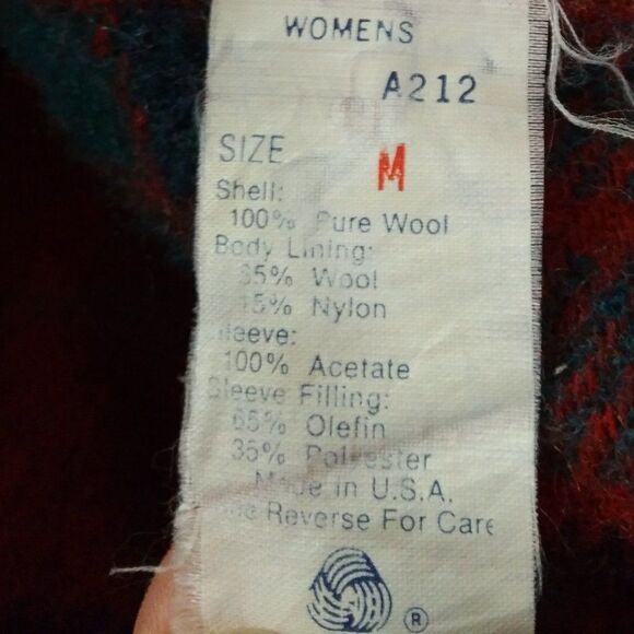 Vintage L.L. Bean Wool Lined Bomber Jacket Coat Navy Blue - Picture 6 of 9